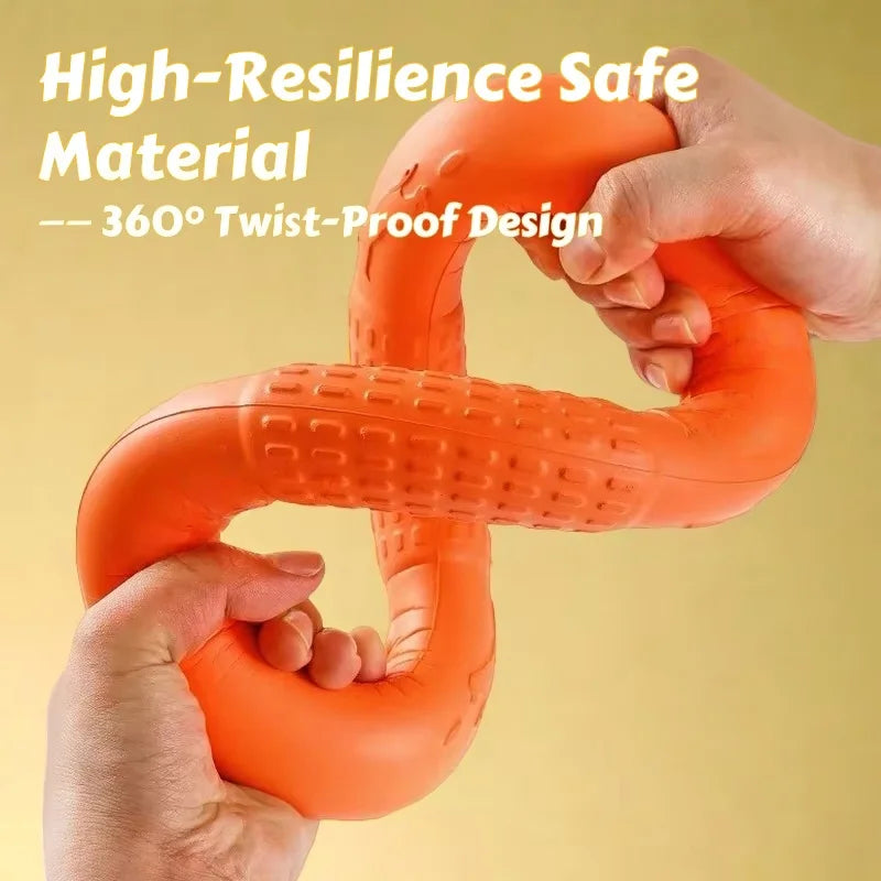 Waterproof Floating EVA Dog Training Flyer – Interactive Tug Ring & Chew-Resistant Flying Disc, Multi-Functional Fitness Toy