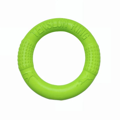 Waterproof Floating EVA Dog Training Flyer – Interactive Tug Ring & Chew-Resistant Flying Disc, Multi-Functional Fitness Toy