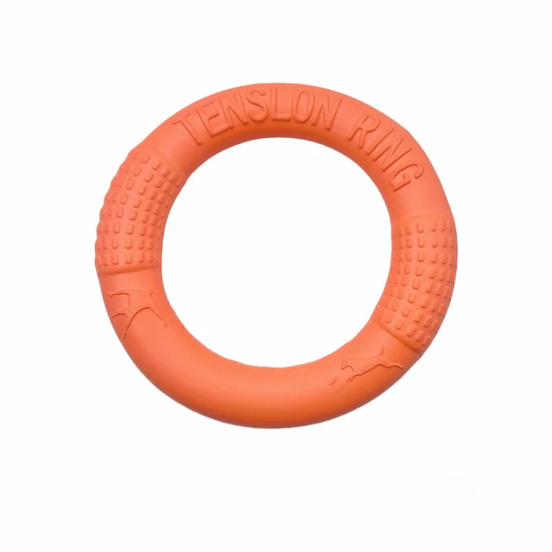 Waterproof Floating EVA Dog Training Flyer – Interactive Tug Ring & Chew-Resistant Flying Disc, Multi-Functional Fitness Toy