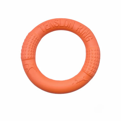 Waterproof Floating EVA Dog Training Flyer – Interactive Tug Ring & Chew-Resistant Flying Disc, Multi-Functional Fitness Toy