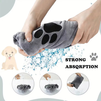 Pet Towel,Microfiber Dog Bath Beauty Towel,Super Absorbent Printing Dog Warming Towel,Thick Dog Cat Blanet,Pet Bath Products