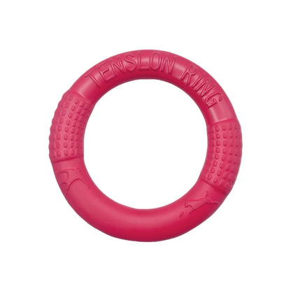 Waterproof Floating EVA Dog Training Flyer – Interactive Tug Ring & Chew-Resistant Flying Disc, Multi-Functional Fitness Toy