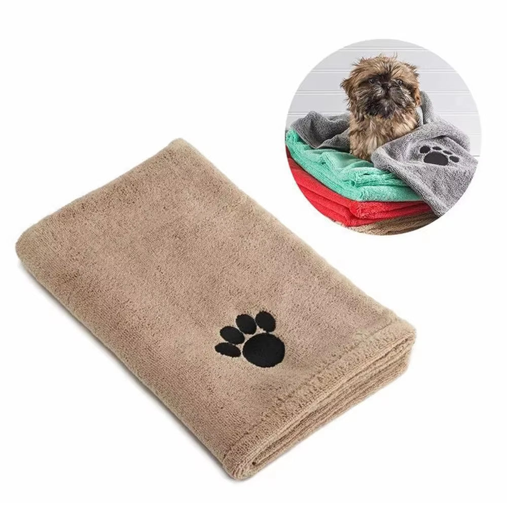 Pet Towel,Microfiber Dog Bath Beauty Towel,Super Absorbent Printing Dog Warming Towel,Thick Dog Cat Blanet,Pet Bath Products