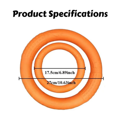 Waterproof Floating EVA Dog Training Flyer – Interactive Tug Ring & Chew-Resistant Flying Disc, Multi-Functional Fitness Toy