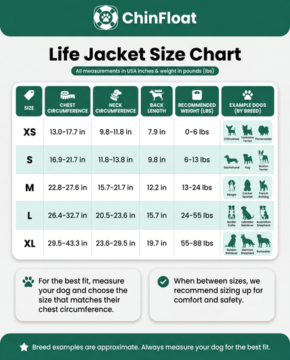 ChinFloat™ Dog Life Jacket 2.0 — Swim Vest for French Bulldogs, Pugs & Flat-Faced Breeds
