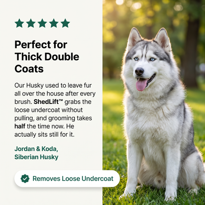 ShedLift™ Deshedding Brush — Painless Undercoat Grooming Tool for Dogs, Cats & Rabbits