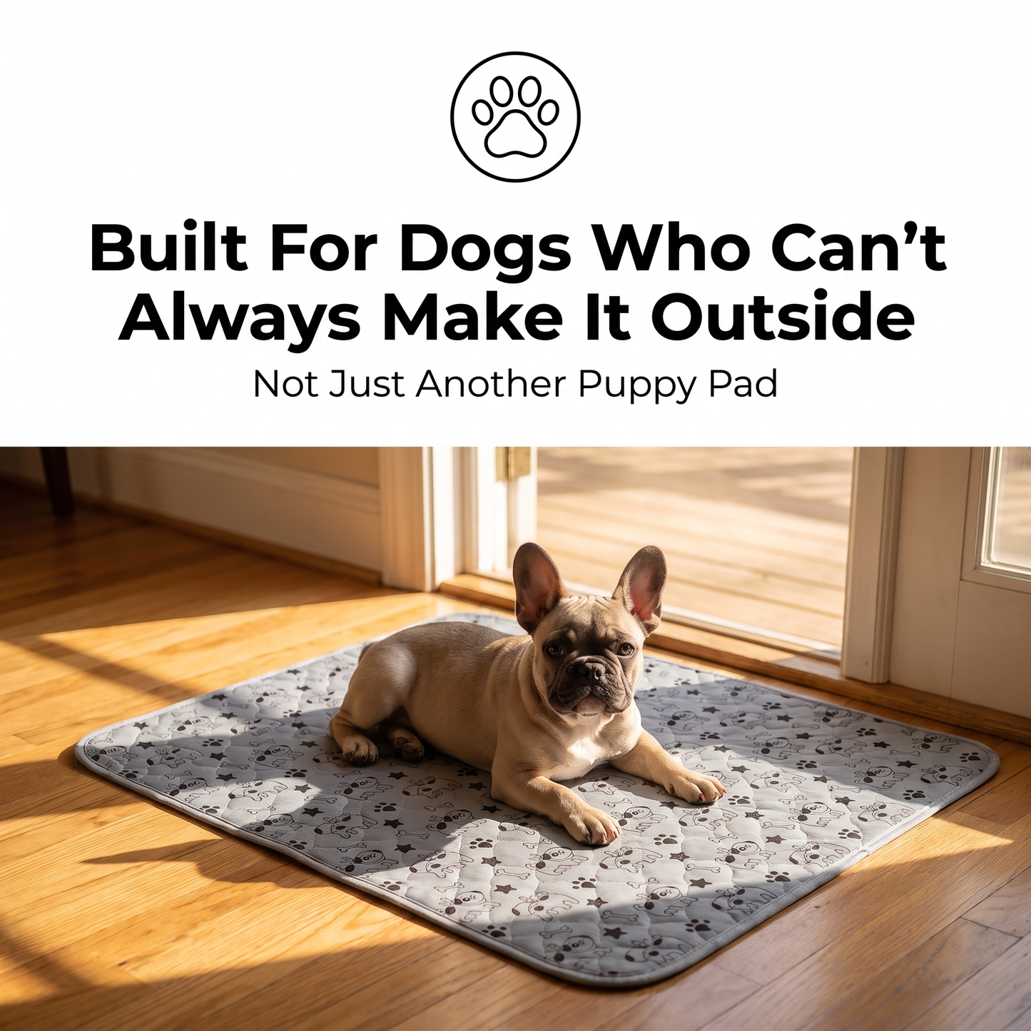 GripDry™ Reusable Dog Pee Pad — Washable, Leak-Proof, Non-Slip Potty & Travel Mat
